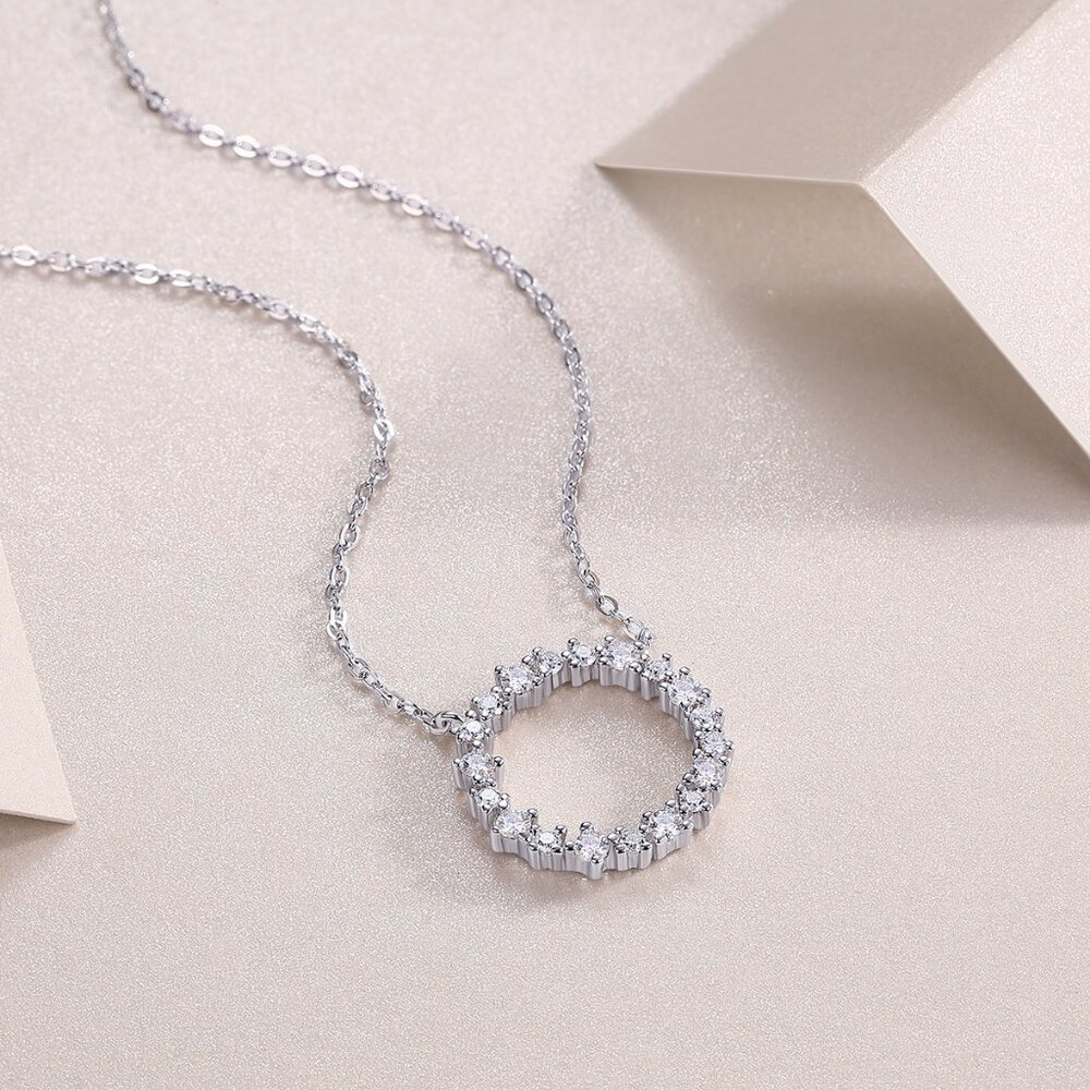 925 sterling silver moissanite necklace